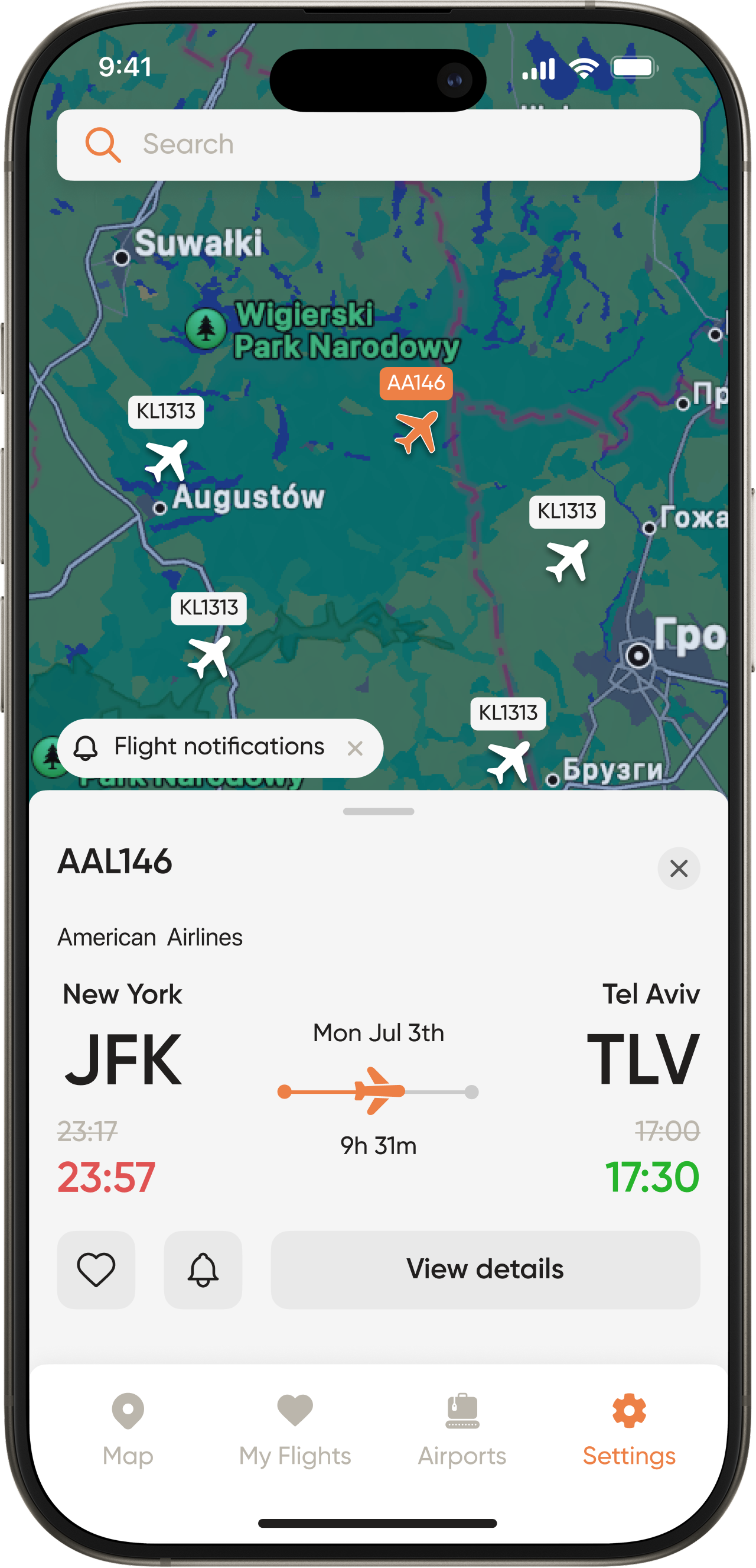 Flight Tracker app screenshot
